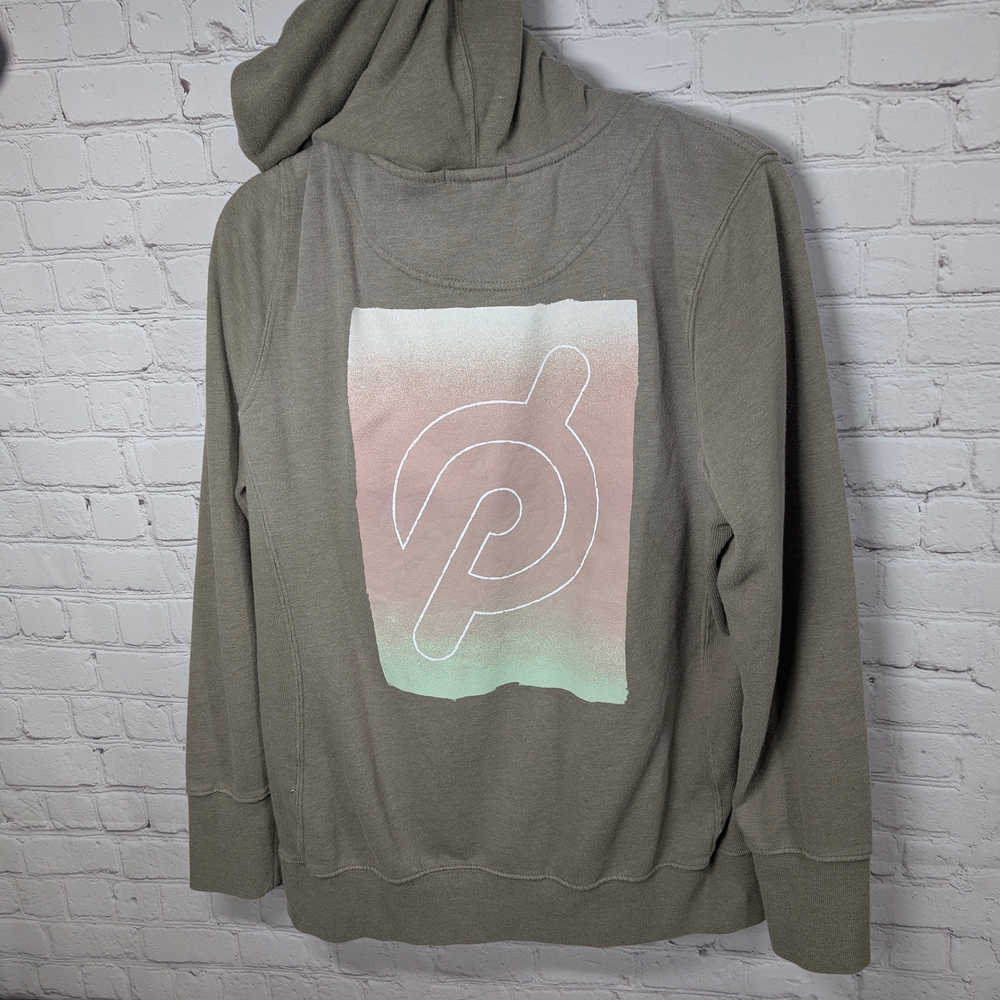 Peloton Sage Green Hoodie with White Accents